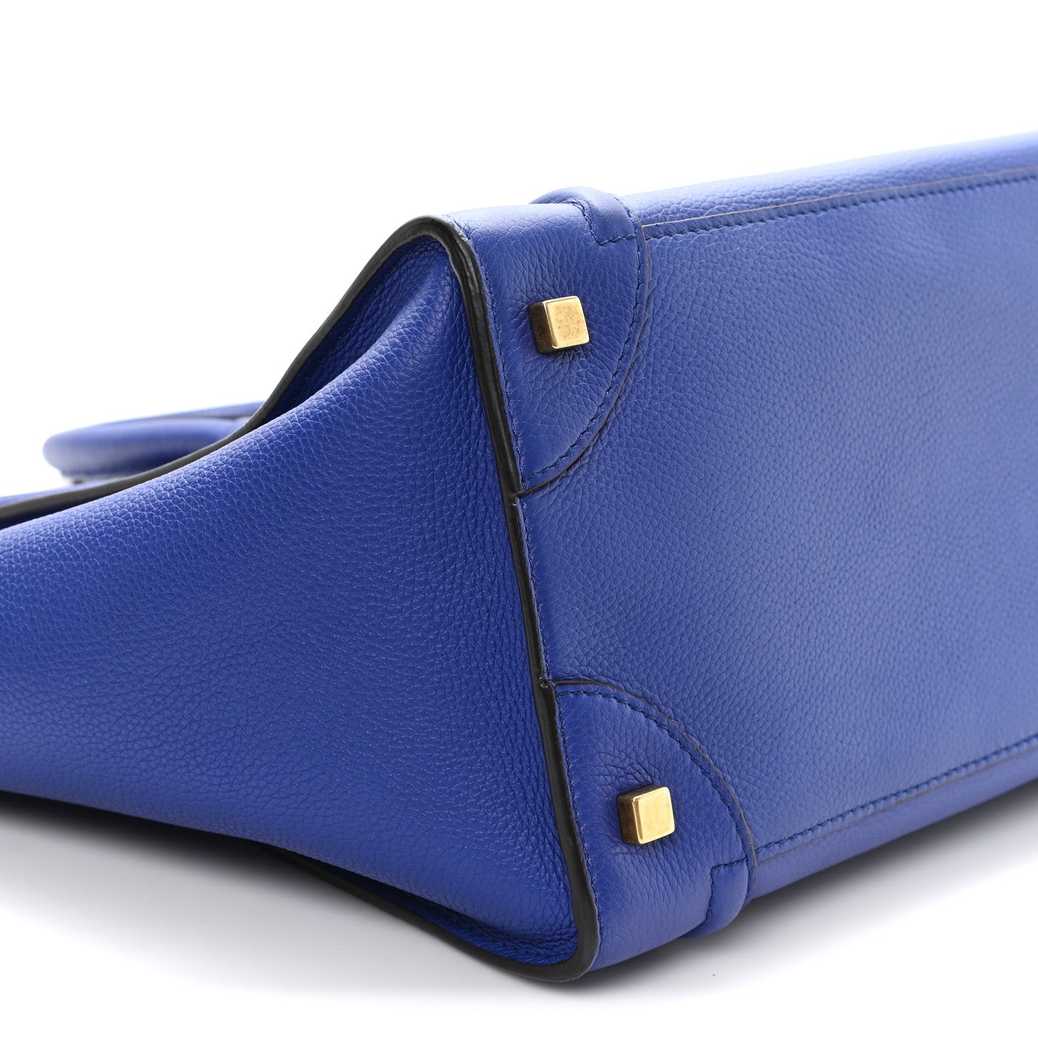 Celine Drummed Calfskin Mini Luggage Indigo 8 of 11