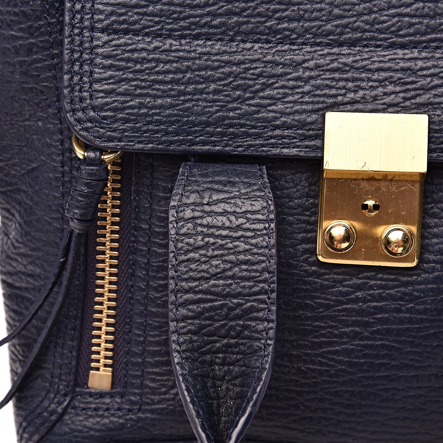 3.1 Phillip Lim 3.1 Textured Calfskin Mini Pashli Satchel Ink 17 of 17