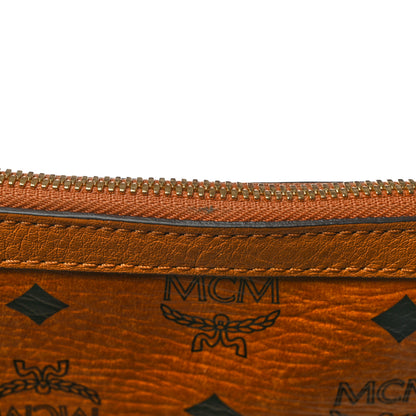 MCM Visetos Liz Shopper Tote Pouch Cognac 16 of 16