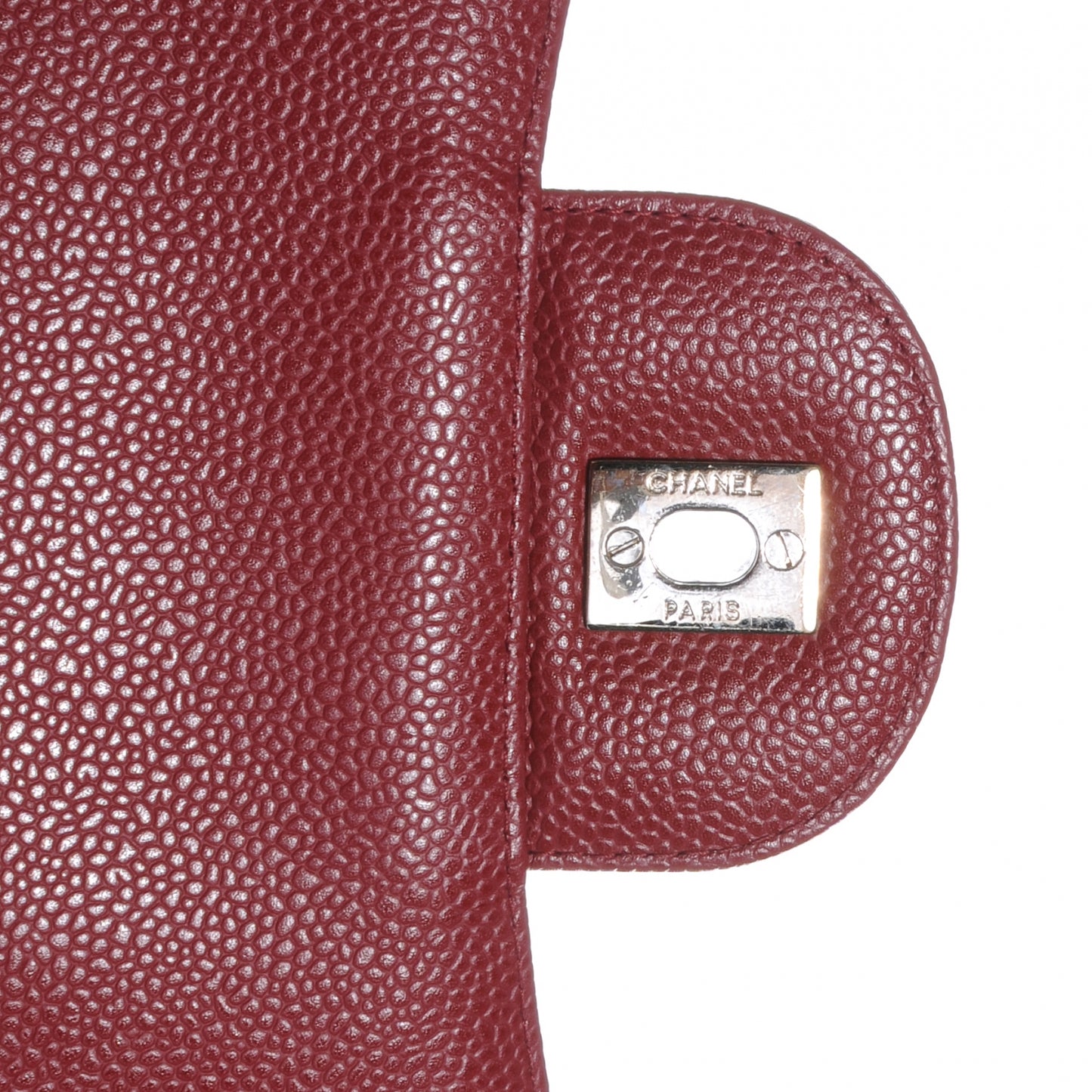 Caviar Jumbo Single Flap Red