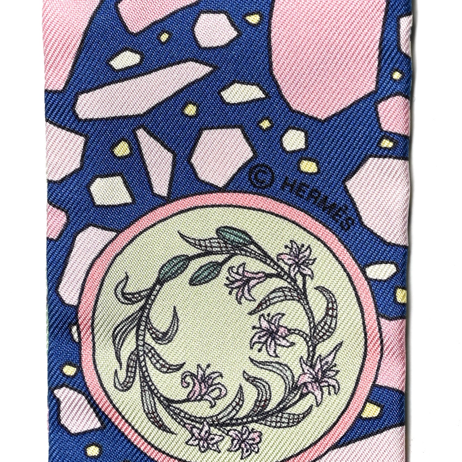 Hermes Silk La Danse Des Amazones Twilly Bleu Roy Vert Jaune 3 of 4