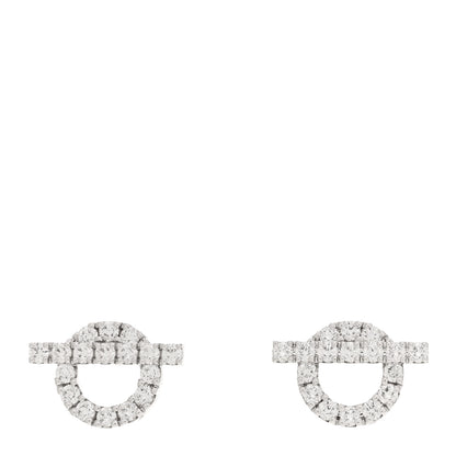 Hermes 18K White Gold Diamond Finesse Earrings 1 of 5