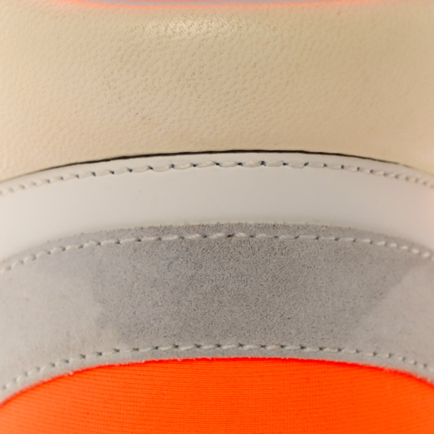 Chanel Suede Calfskin Lambskin Neoprene High Top CC Sneakers 39.5 White Fluo Orange 21 of 23