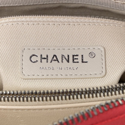 Chanel Shiny Sheepskin Quilted Medium Shopping Tote Red 8 of 17