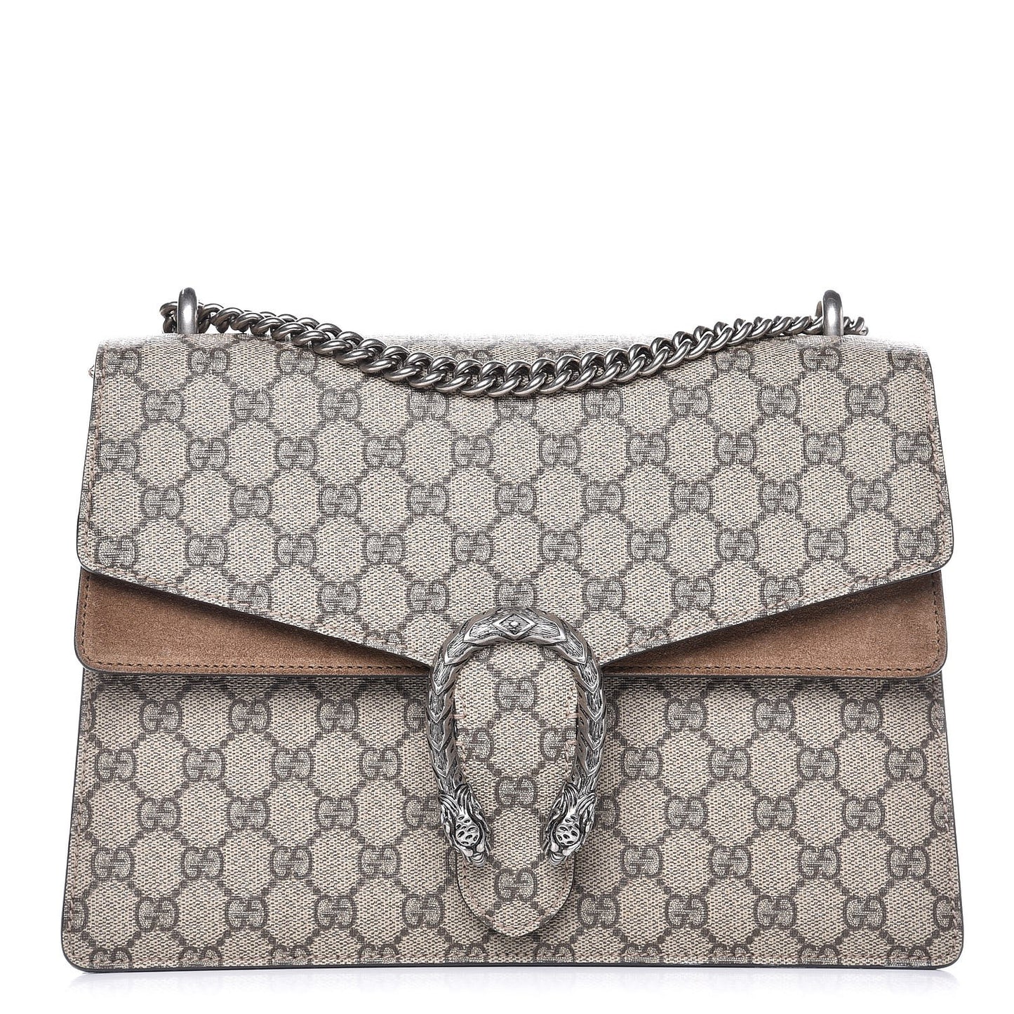 GG Supreme Monogram Medium Dionysus Shoulder Bag Taupe