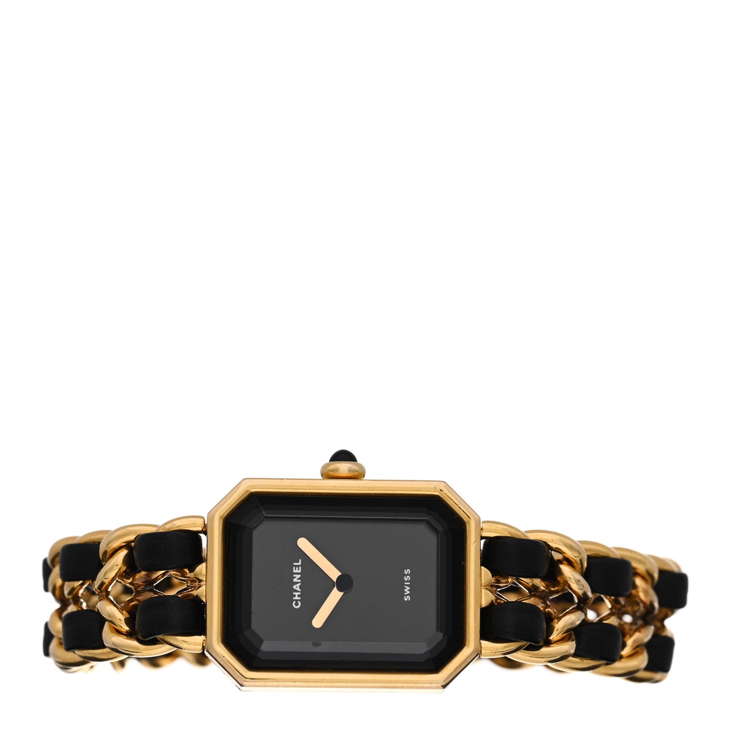 Chanel Stainless Steel Lambskin 20mm Chain Premiere Quartz Watch Gold M 2 of 4
