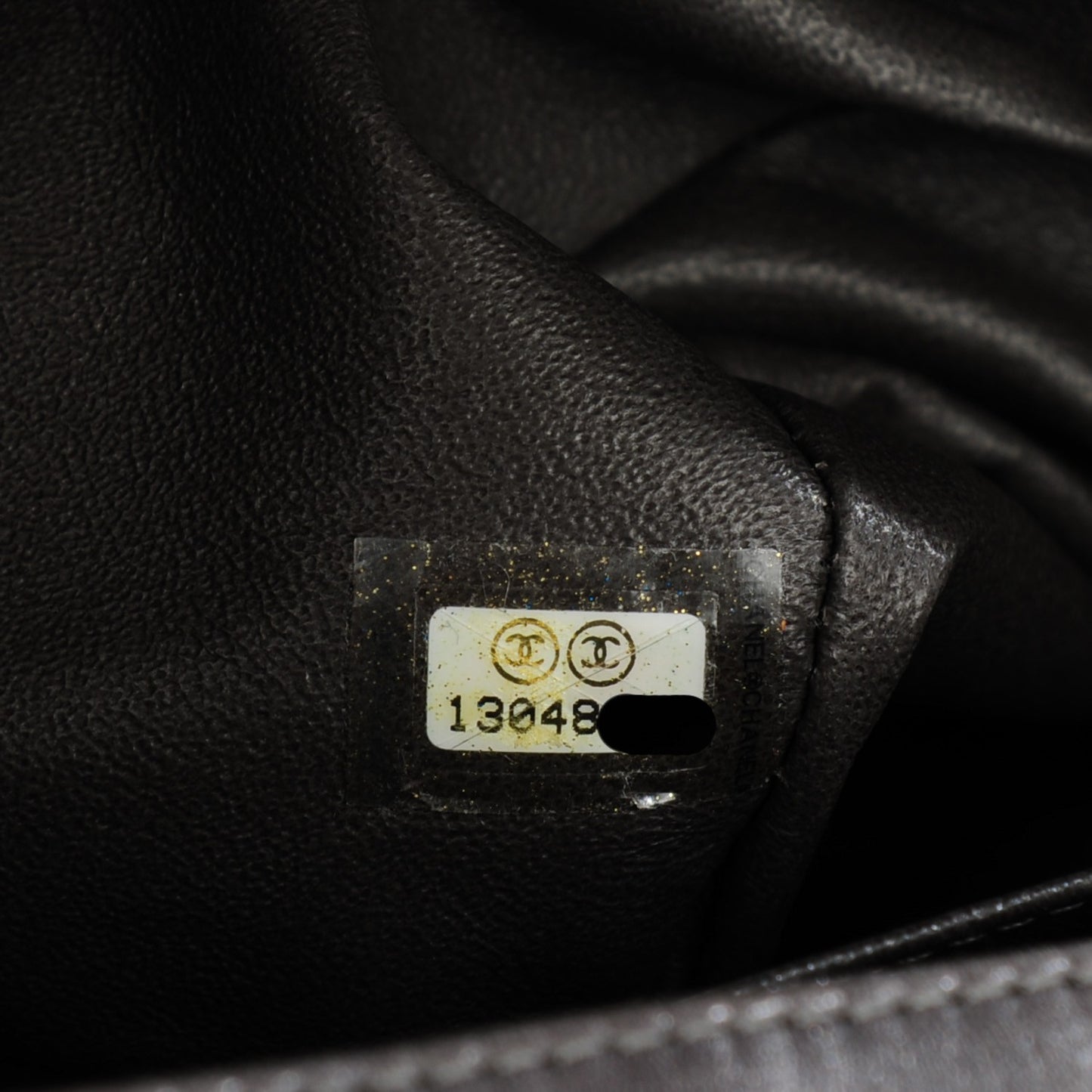 Lambskin Quilted Jumbo Single Flap Dark Grey