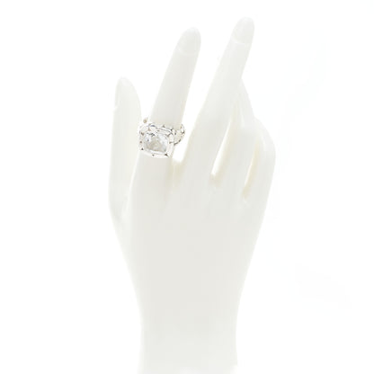 John Hardy Sterling Silver White Topaz Batu Kali Square Ring 54 7 2 of 5