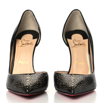 Christian Louboutin Patent Suede Galupump 100 Pumps 37.5 Black Nude 2 of 9