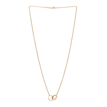 Cartier 18K Yellow Gold Diamond Interlocking LOVE Necklace 3 of 5