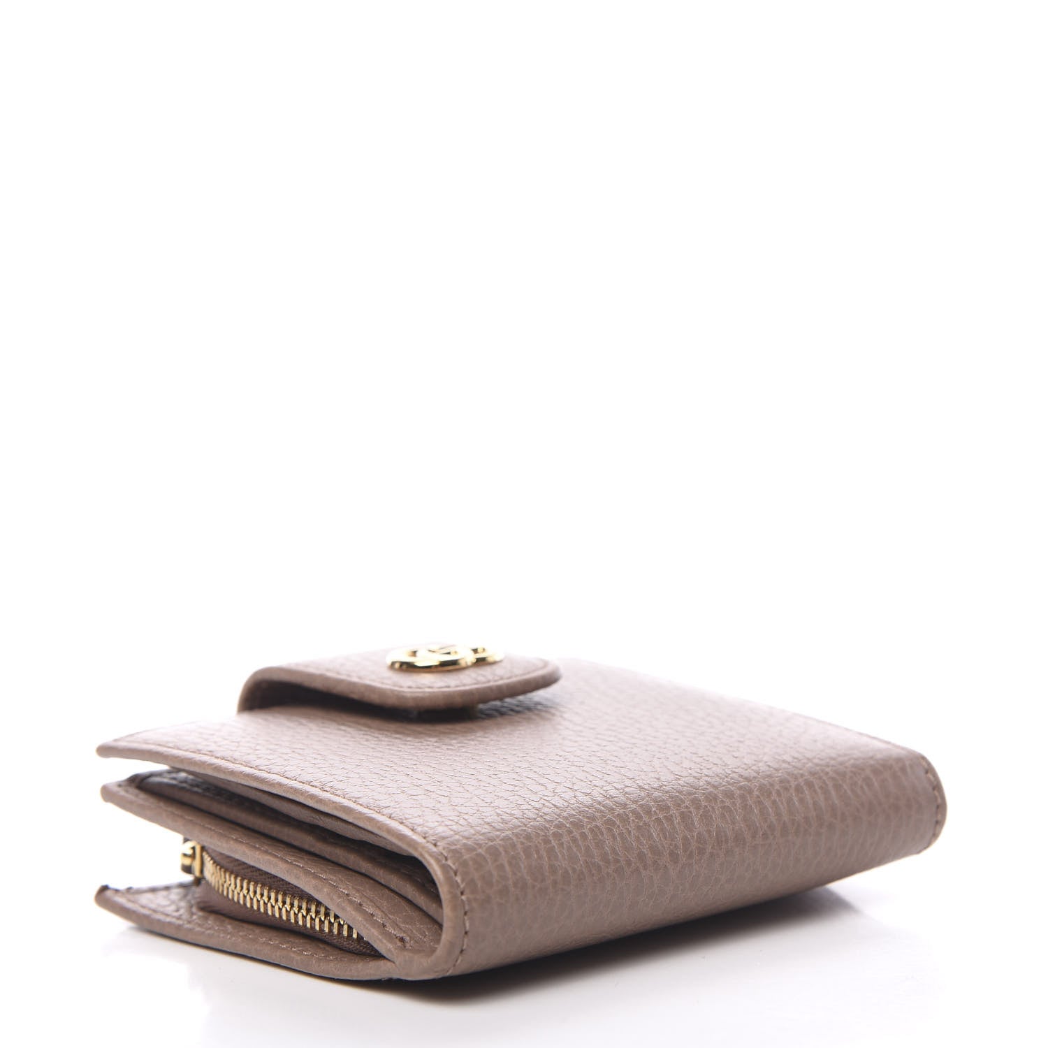 Gucci Dollar Calfskin GG Marmont French Wallet Porcelain Rose 3 of 7