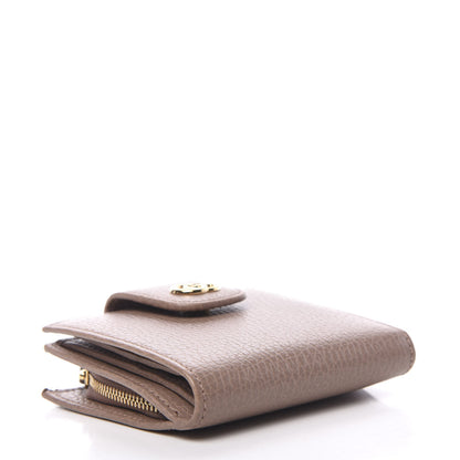 Gucci Dollar Calfskin GG Marmont French Wallet Porcelain Rose 3 of 7