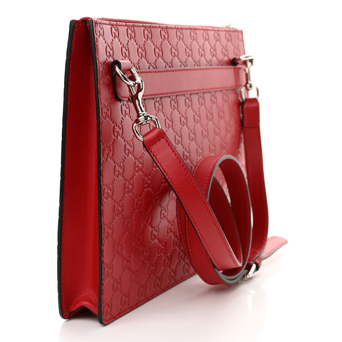 Guccissima Signature Messenger Bag Hibiscus Red