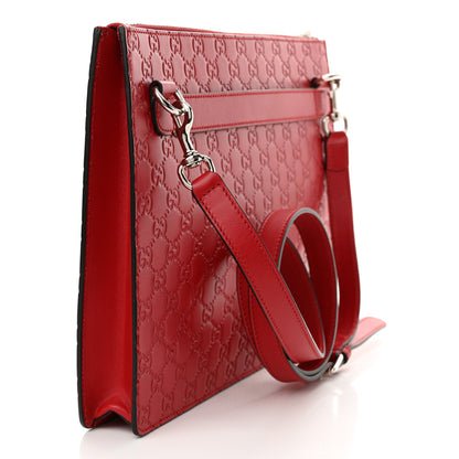 Gucci Guccissima Signature Messenger Bag Hibiscus Red 3 of 12
