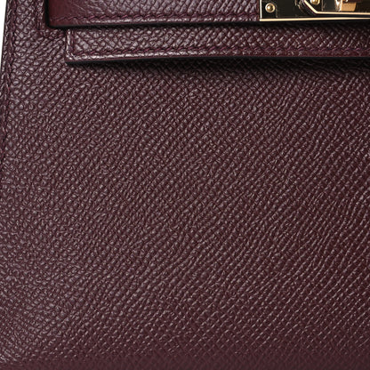 Hermes Epsom Horseshoe Mini Kelly Sellier 20 Bordeaux Vert Bosphore 8 of 11