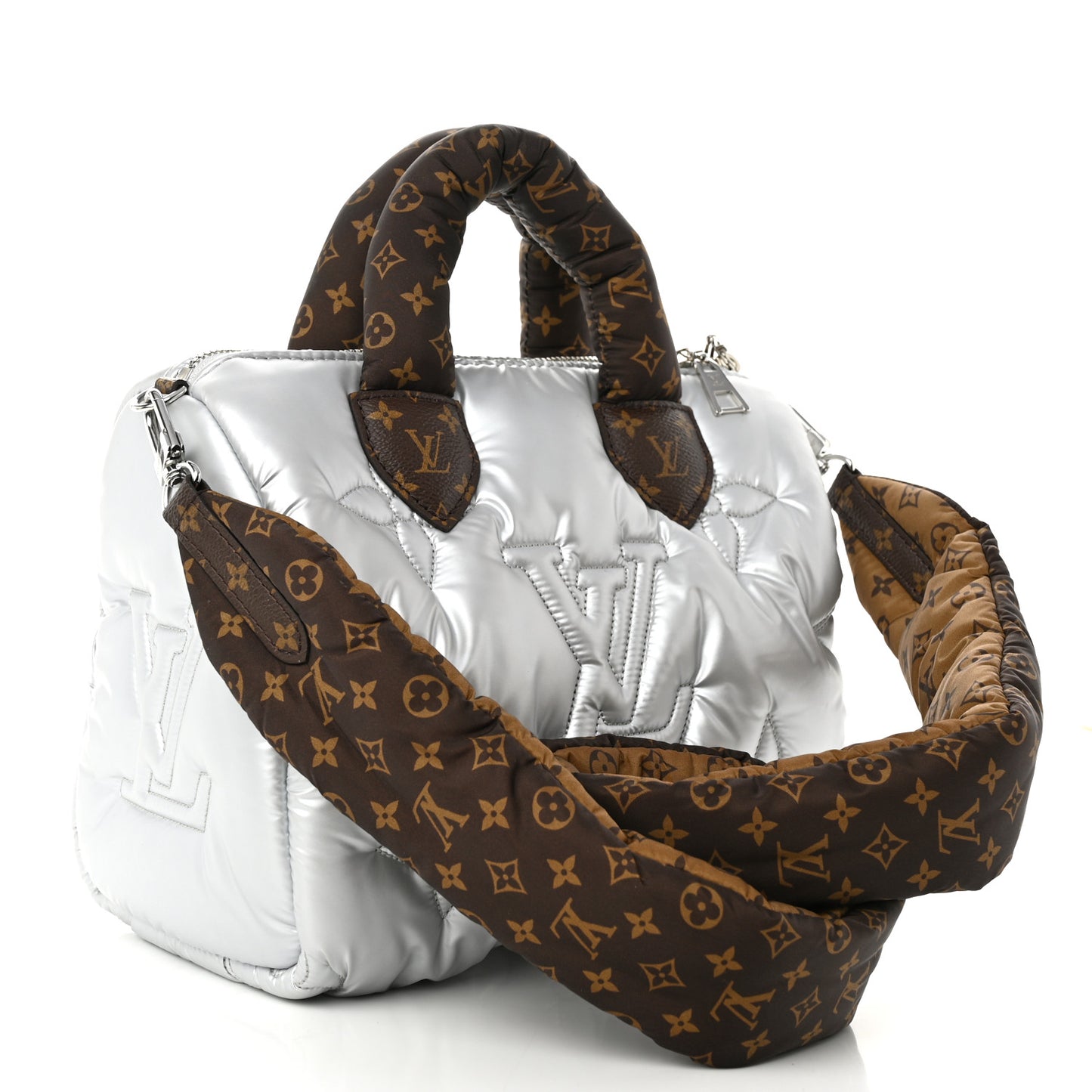 Econyl Mini Monogram Pillow Speedy Bandouliere 25 Silver
