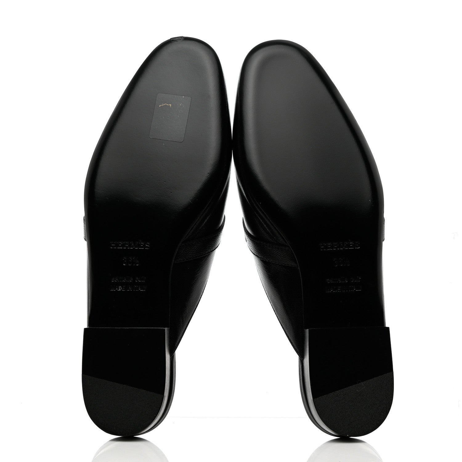 Hermes Goatskin Oz Mules 36.5 Black 5 of 13