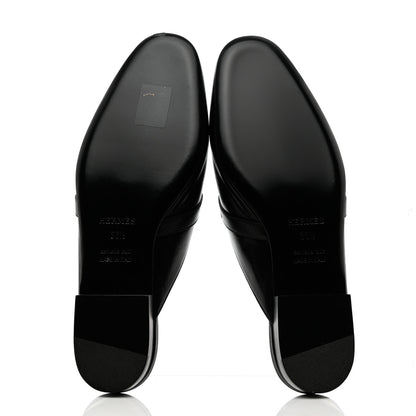 Hermes Goatskin Oz Mules 36.5 Black 5 of 13