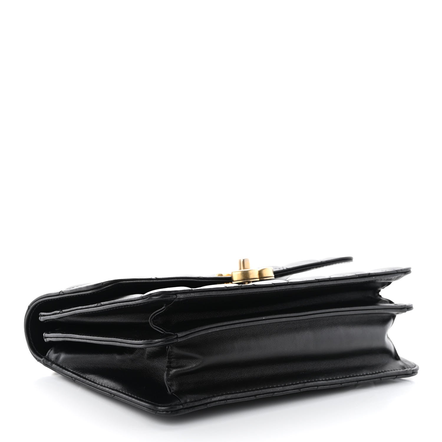 Chanel Lambskin Quilted Chain Flap Bag Black 4 of 12