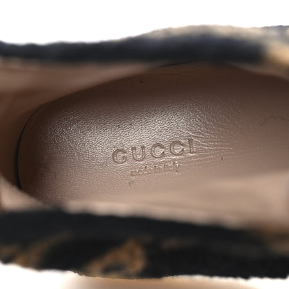 Gucci Faux Shearling Hooper GG Womens Ankle Boots 39 Black Natural Tan 9 of 10