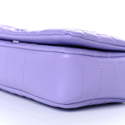 Burberry Lambskin Quilted Small Lola Bag Soft Violet 9 of 10