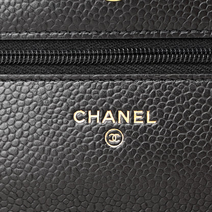 Chanel Caviar Quilted Wallet on Chain WOC Black 6 of 12