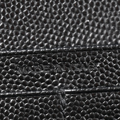 Saint Laurent Grain De Poudre Matelasse Chevron Monogram Flap Wallet Black 7 of 12