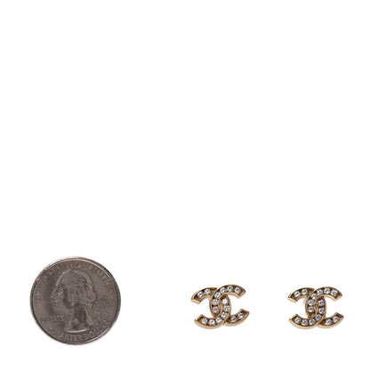 Chanel Crystal CC Earrings Gold 2 of 5