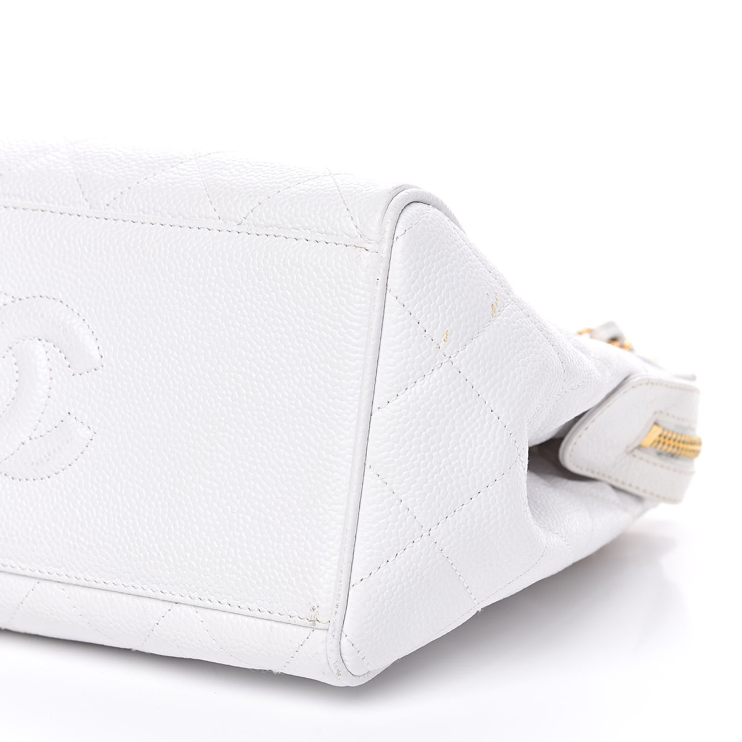Chanel Caviar Quilted Shoulder Bag White 10 of 14