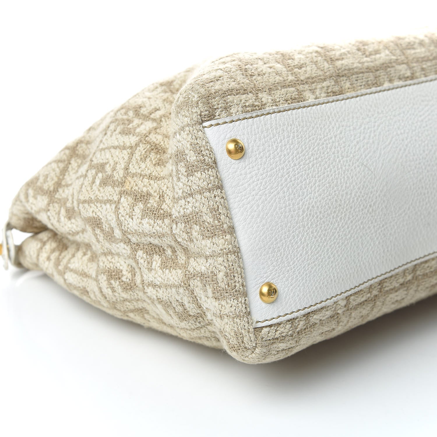 Fendi Corda Zucca Large Peekaboo Iconic Satchel White 11 of 17