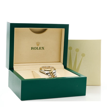 Rolex Stainless Steel 18K Yellow Gold 36mm Oyster Perpetual Datejust Watch Champagne Roman 116233 5 of 5
