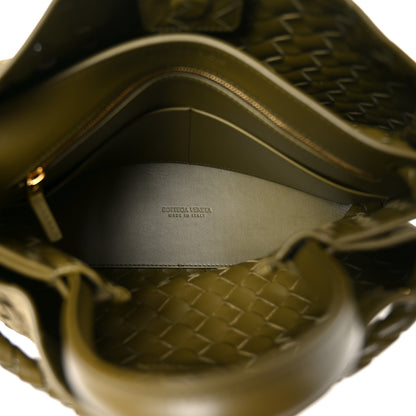 Bottega Veneta Suede Intrecciato Medium Andiamo Shoulder Bag Mud 5 of 9