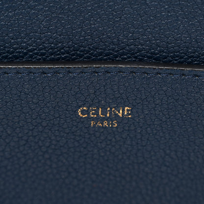 Celine Soft Grained Calfskin Sangle Bucket Bag Navy Blue 6 of 11