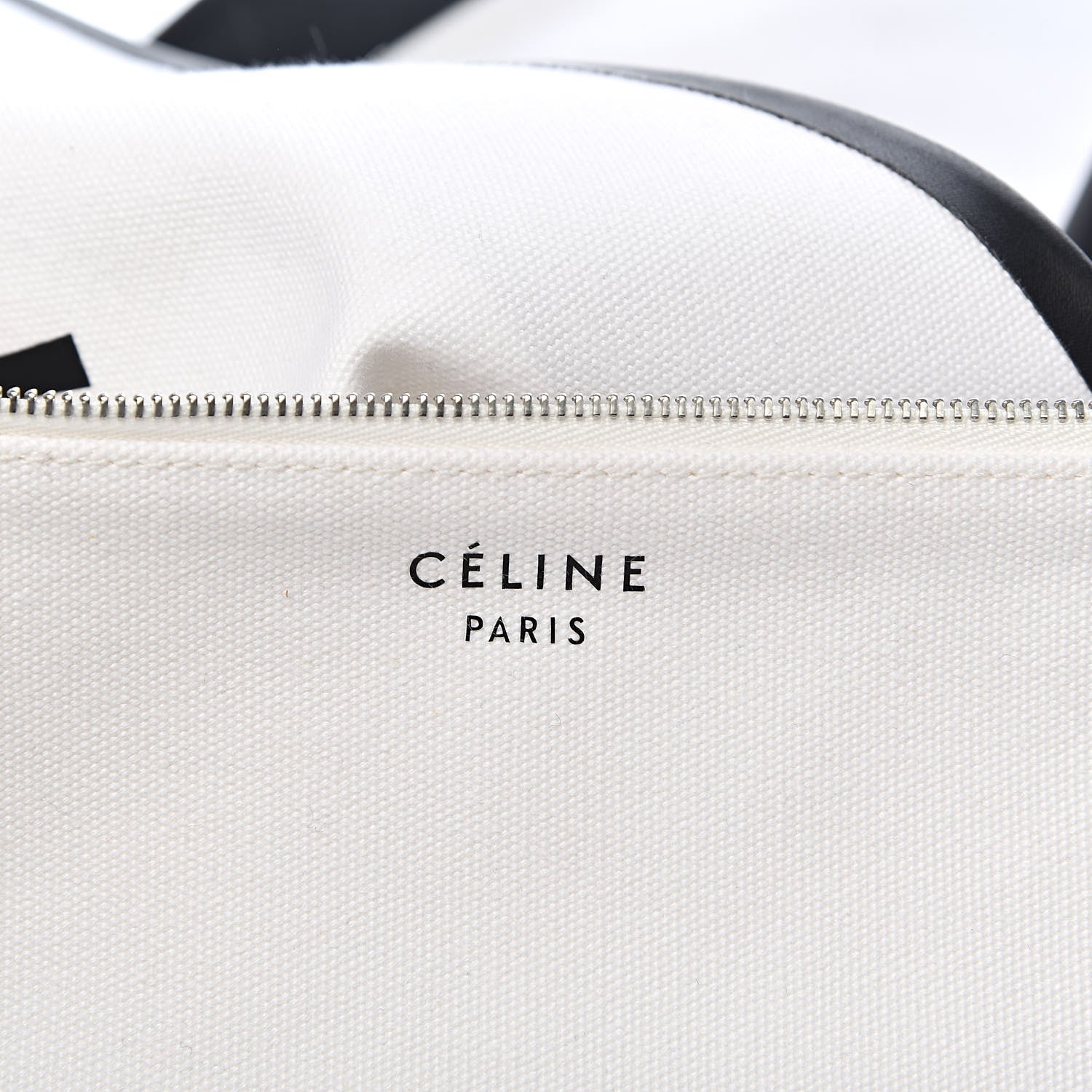 Celine Textile Large Made In Tote White Black 7 of 13