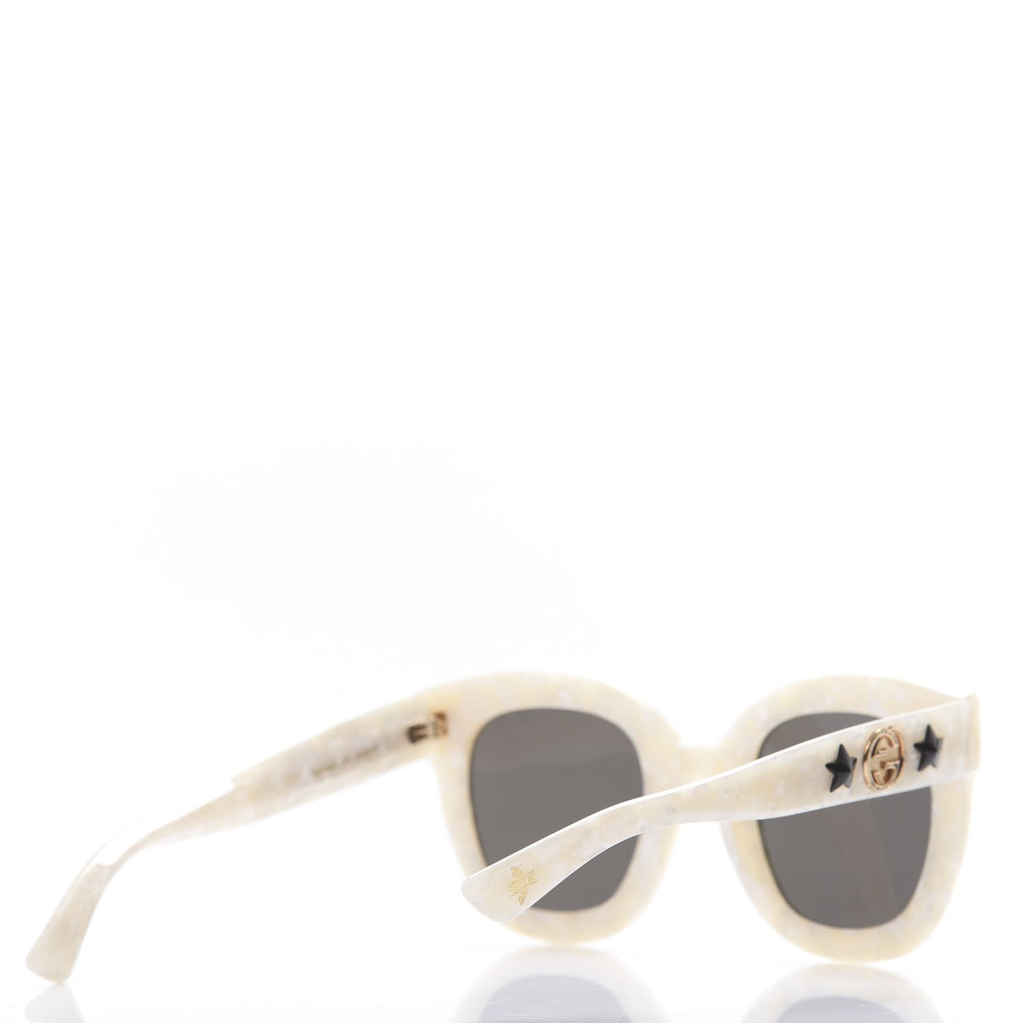 Round Frame Star Sunglasses GG0208S White