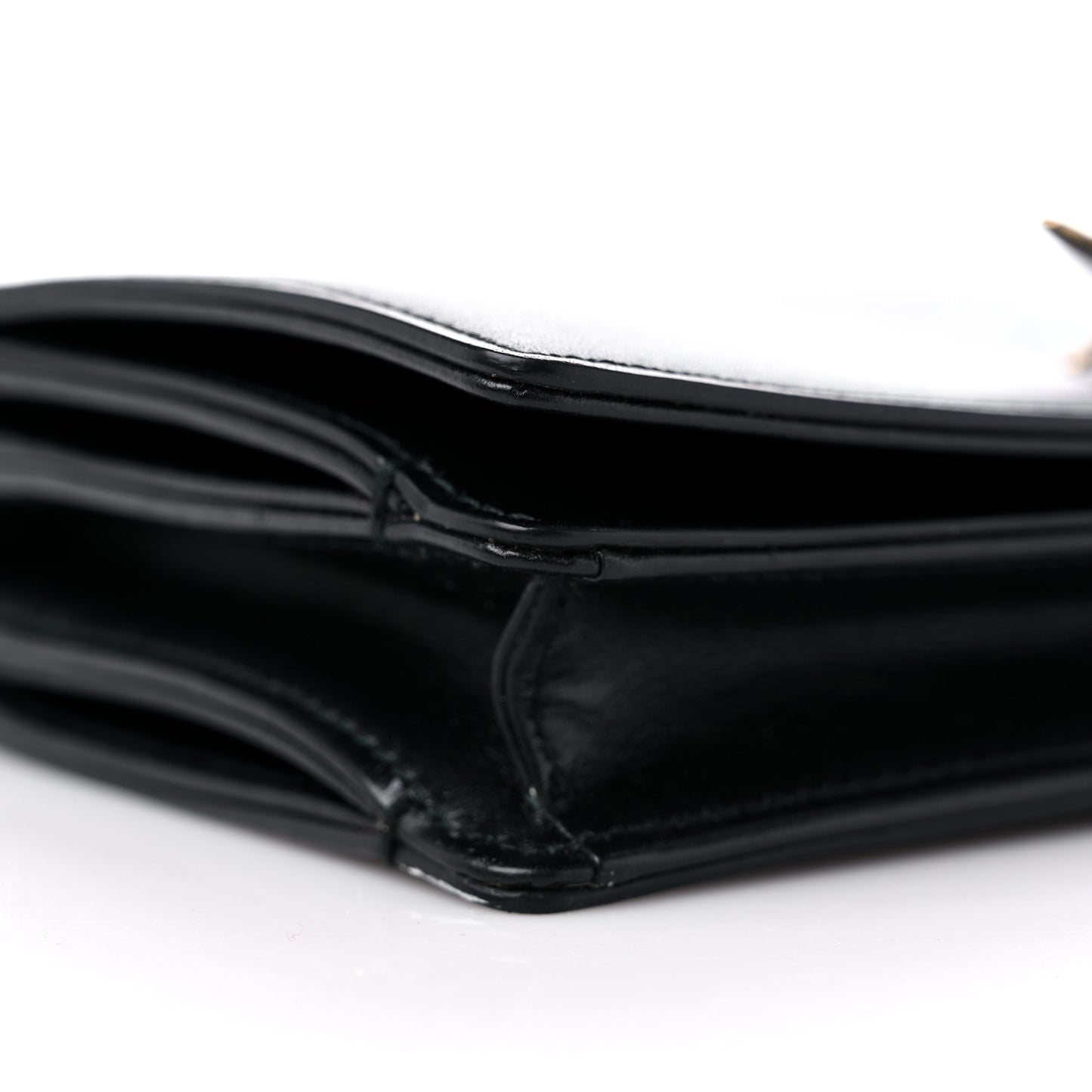 Calfskin Bee Clutch Black