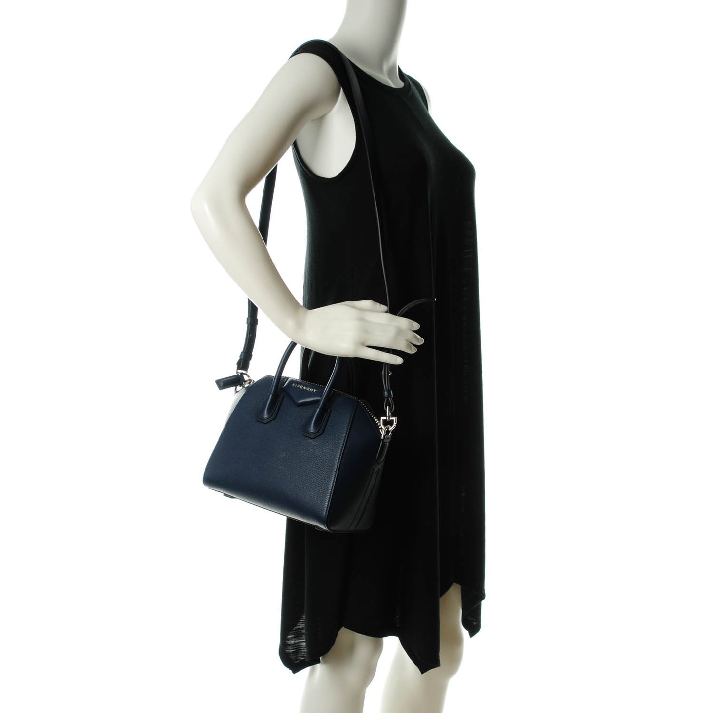 Sugar Goatskin Mini Antigona Navy