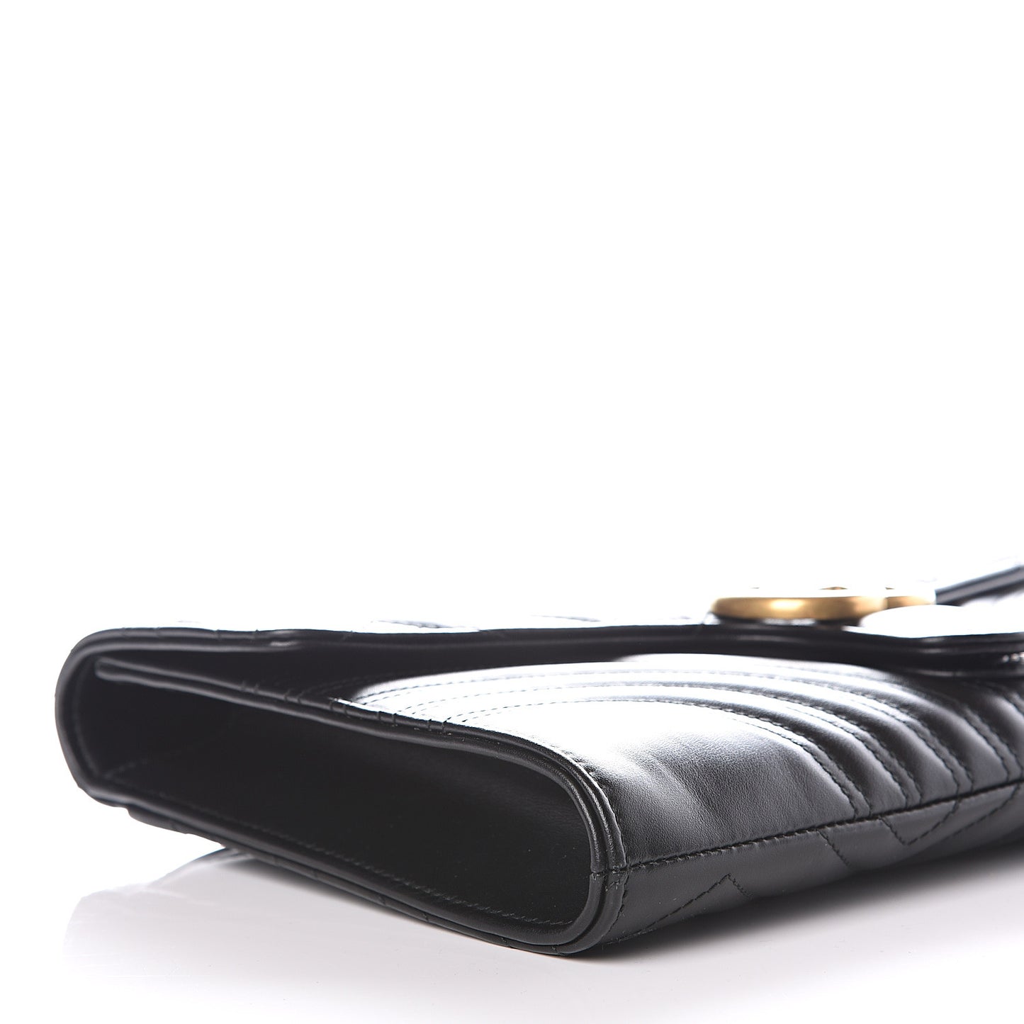 Calfskin Matelasse GG Marmont Clutch Black