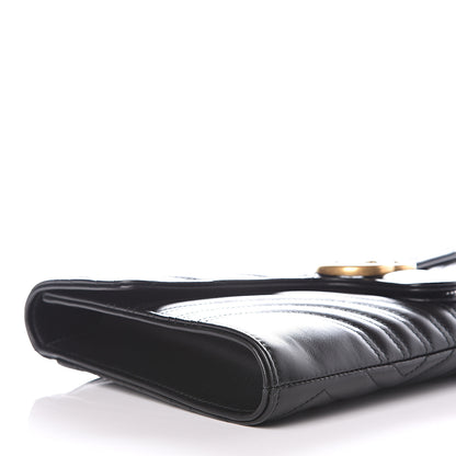 Gucci Calfskin Matelasse GG Marmont Clutch Black 9 of 11
