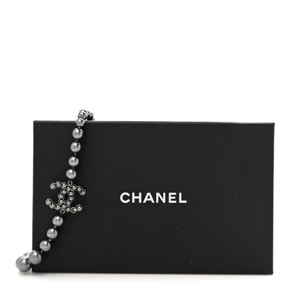 Chanel Ruthenium Graduated Pearl CC Long Necklace Dark Grey 6 of 6