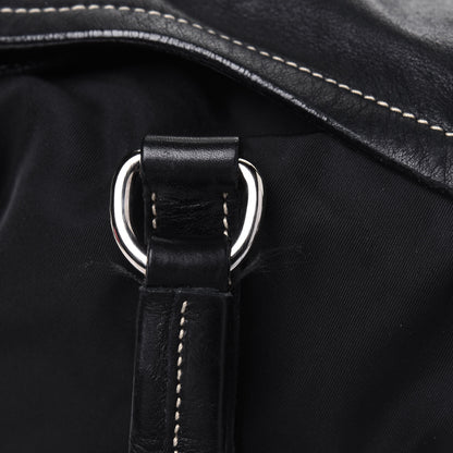 Prada Tessuto Nylon Vitello Foldover Pushlock Satchel Black 21 of 27