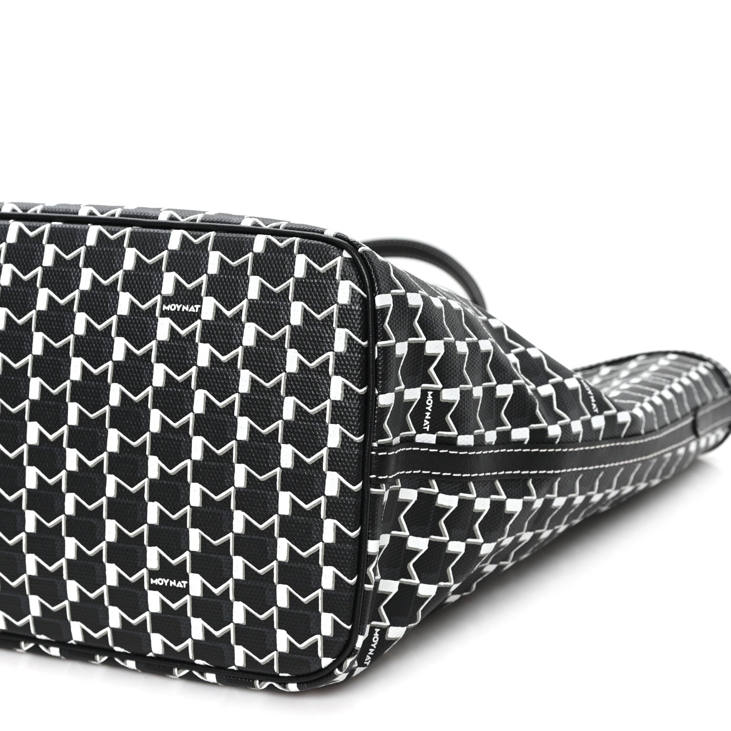 Moynat X KASING LUNG Calfskin Canvas M Labubu Tote MM Black