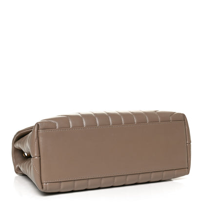 Saint Laurent Calfskin Y Quilted Monogram Medium Loulou Chain Satchel Taupe 4 of 14