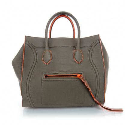 Celine Smooth Calfskin Large Phantom Luggage Grey Orange 1 of 8