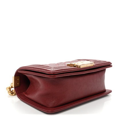 Chanel Caviar Quilted Small Boy Flap Burgundy 4 of 10
