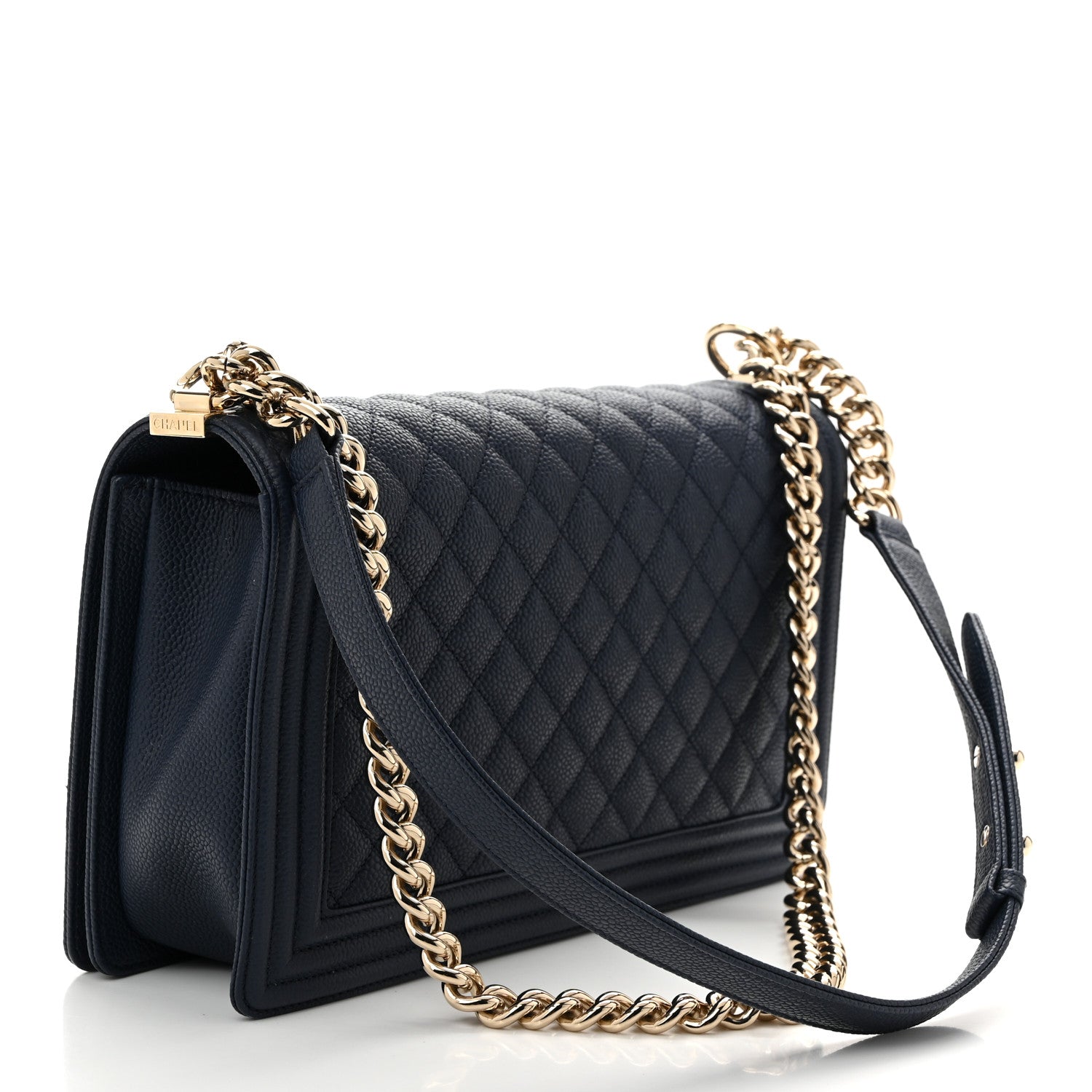 Chanel Caviar Quilted New Medium Boy Flap Navy 3 of 10