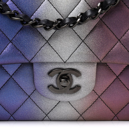 Chanel Calfskin Quilted Ombre Medium Double Flap Black 8 of 12