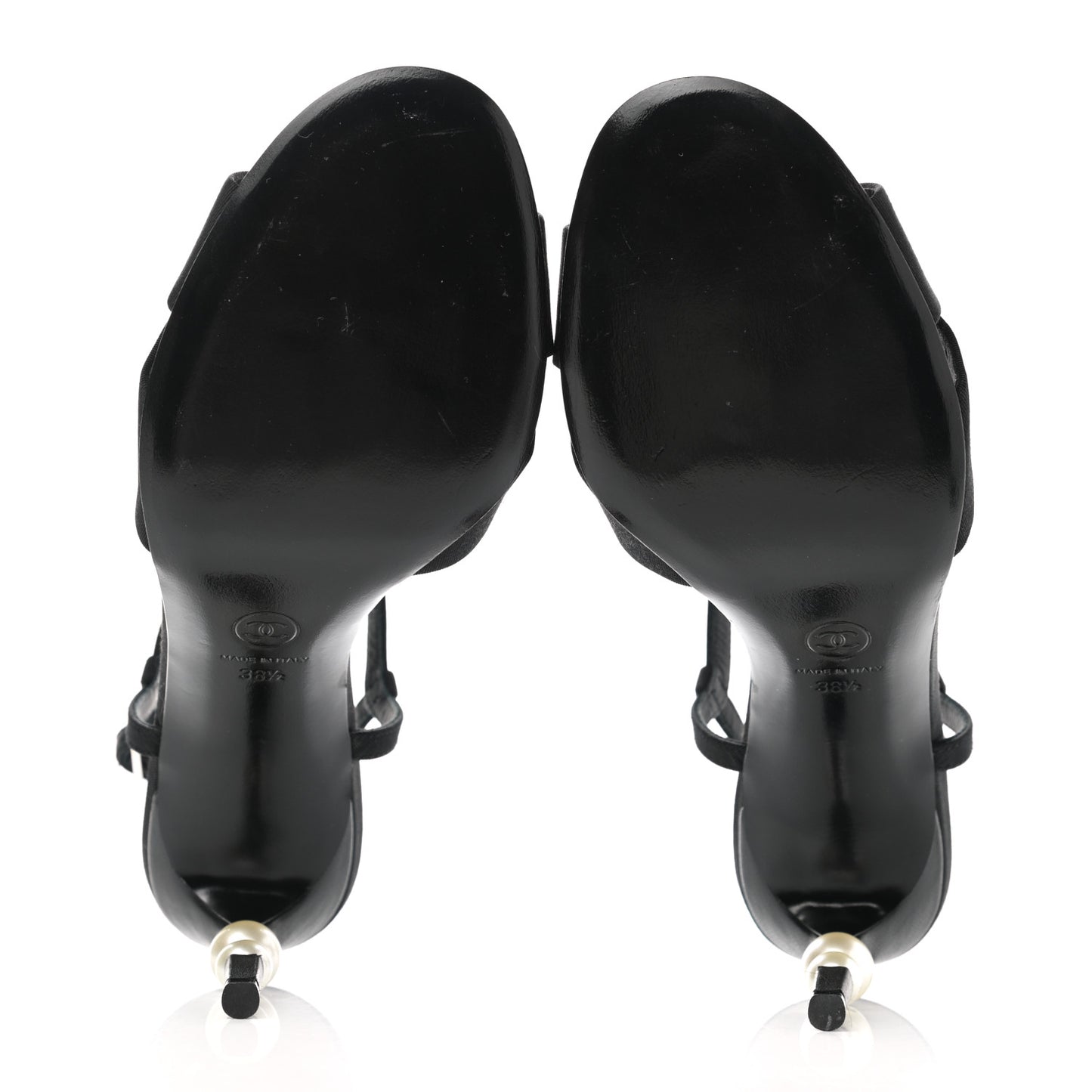 Grosgrain Pearl Sandals 38.5 Black