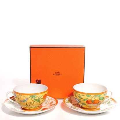 Hermes Porcelain La Siesta Breakfast Cup And Saucer Set Of 2 2 of 6