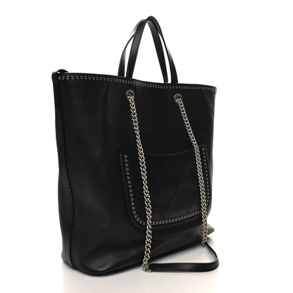 Chanel Grained Calfskin Large Coco Eyelets Shopping Tote Black 3 of 11